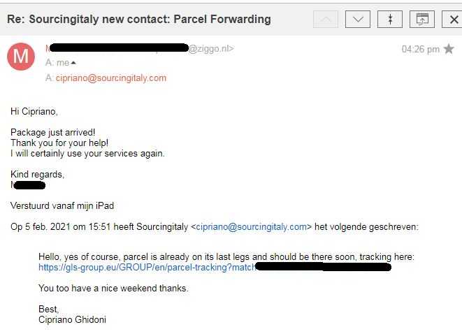 Parcel Reshipper Europe 296